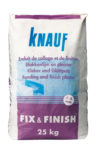 Fix & Finish Blokkenlijm en Pleistergips 25kg