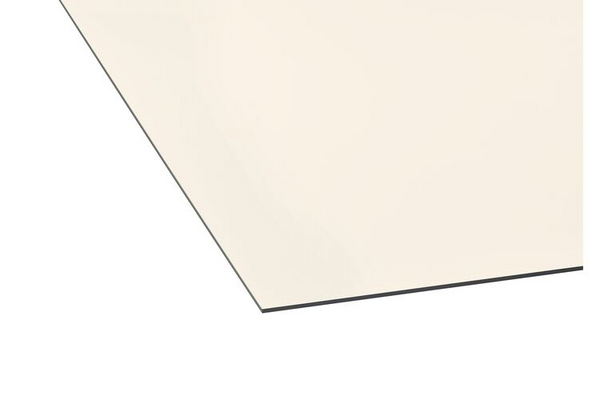 Izeon 6mm 305x153cm Dubbelzijdig Satin Cream RAL9001-1