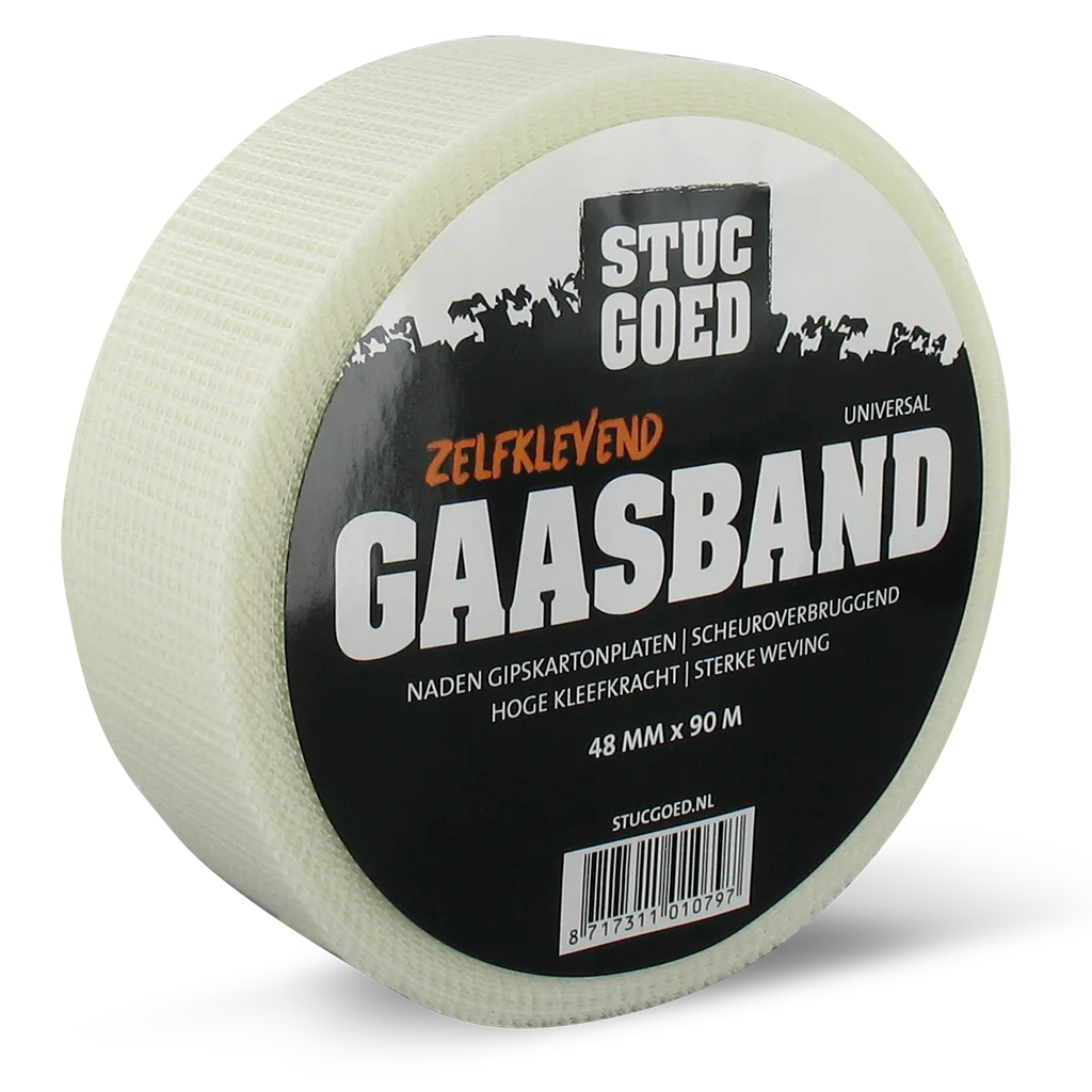 Gaasband Universeel 48mm 90m Zelfklevend Wit